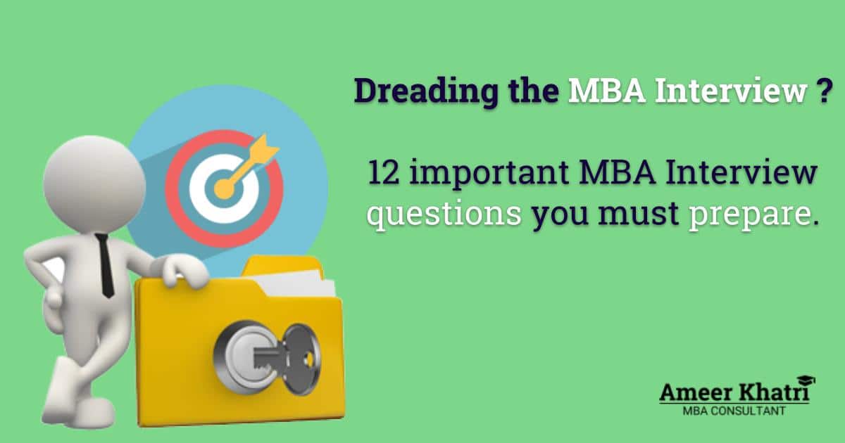 12 important MBA Interview questions