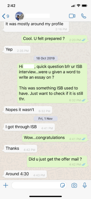 ISB PGP Interview, ISB PGP MBA Interviews
