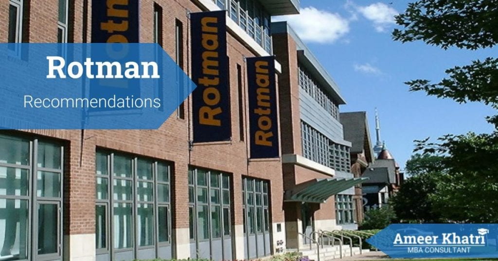 Rotman MBA Letter of recommendation