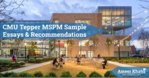CMU Tepper MSPM Essays and LOR