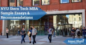 NYU Stern Tech MBA Essays and LOR