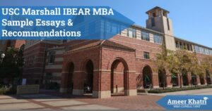 USC Marshall IBEAR MBA Essays and LOR
