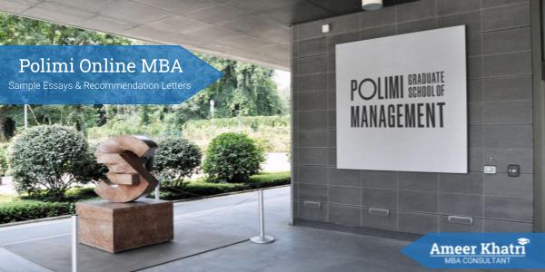 Polimi Online Mba Essays And Lor - POLIMI Online MBA Sample Essays and Recommendation Letters - Ameerkhatri.com -  -  - POLIMI Online MBA