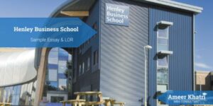 Henley Business School MiM - Sample Essays & LOR