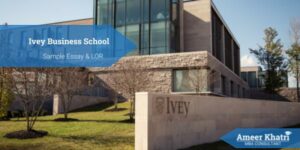 Ivey Business School MiM - Sample Essays & LOR