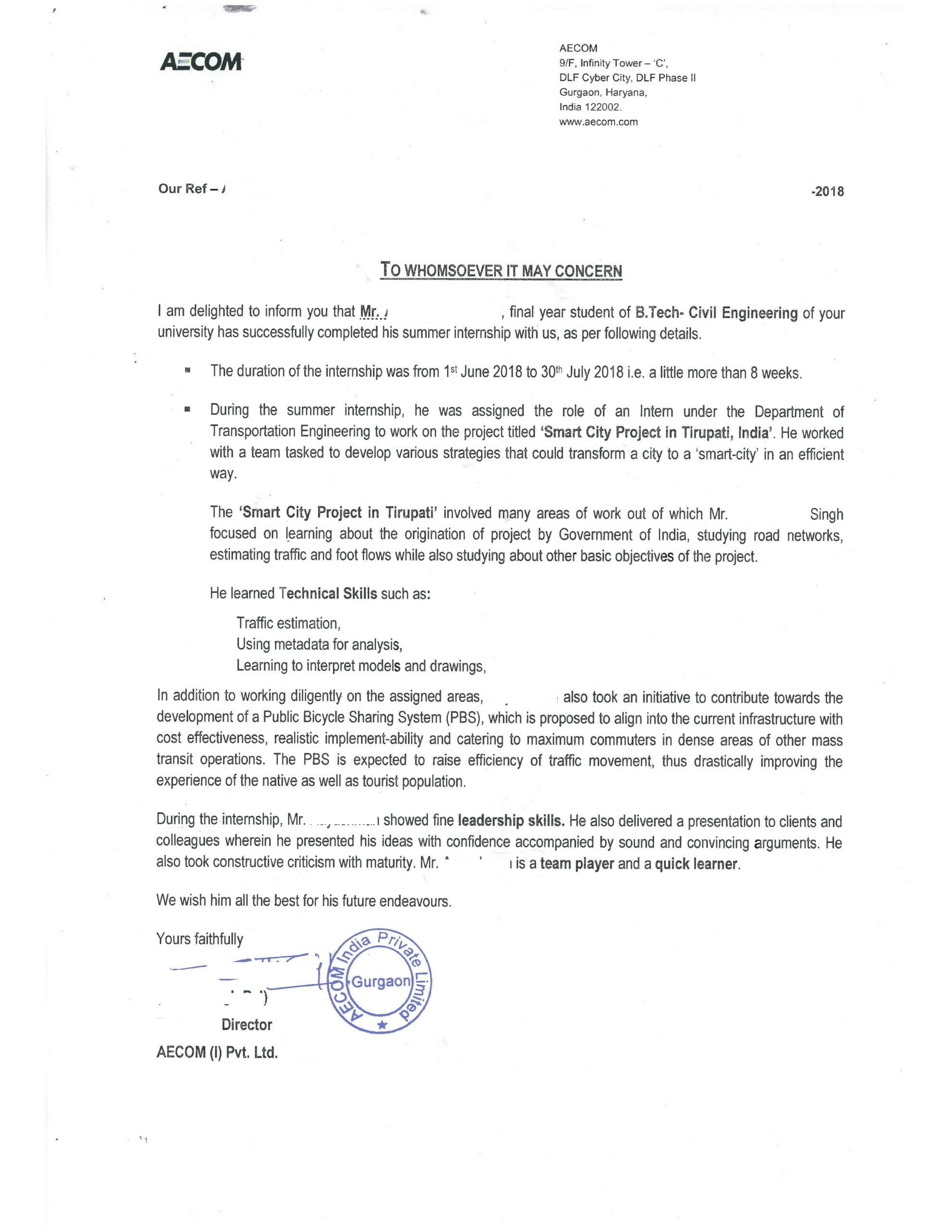 Recommendation Letter For Masters -  - Ameerkhatri.com